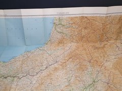 Vintage Road Map, Great Britain Bartholomew’s Revised Cardigan – Sheet 17