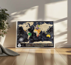 Personalized Scratch Travel Map – Scratch off World Map with Country Flags