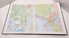 1984 Hardcover Grolier Atlas Of North America And The World