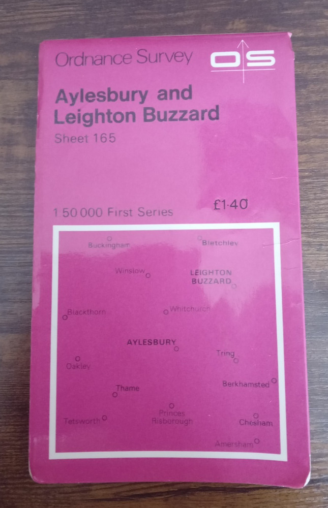 OS Ordnance Survey Landranger Map Sheet 165 Aylesbury & Leighton 1974. T3