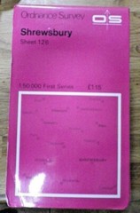 First Series Ordnance Survey Map 1:50,000 Sheet 126 SHREWSBURY
