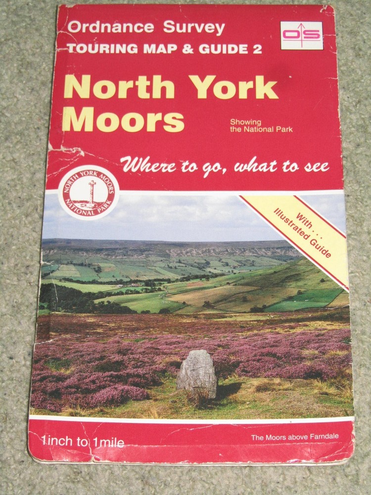 Ordnance Survey 1″ to 1 mile Touring Map & Guide 2 North York Moors – 1994