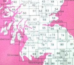 SCOTLAND, SOUTH, BOARDERS, LANDRANGER OS ORDNANCE SURVEY MAPS JOB LOT SET BUNDLE