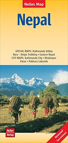 NEPAL 2015 MAP (ENGLISH, FRENCH AND GERMAN EDITION) By Nelles **BRAND NEW**