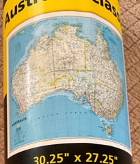 NATIONAL GEOGRAPHIC: AUSTRALIA CLASSIC WALL MAP 30.25”x27.25” 2015