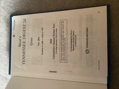Tennessee Digest 2D 9 Volumes Law