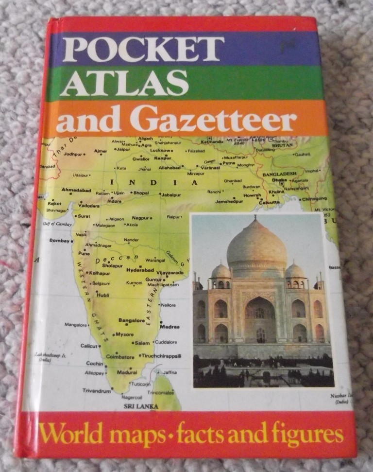 POCKET ATLAS and GAZETTEER, 192 pages, ALL AGES, PICTURES, MAPS, FACTS, FIGURES