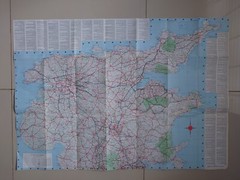 Vintage Geographia Touring Map England Wales Southern Scotland.