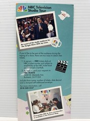 Vintage 1990s NBC Television Studio Tour California Tourist Travel Brochure