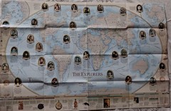 National Geographic Society Map: Millennium in Maps – Exploration 1998