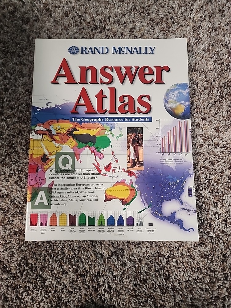 Rand McNally Answer Atlas Geography Resource for Students Paperback