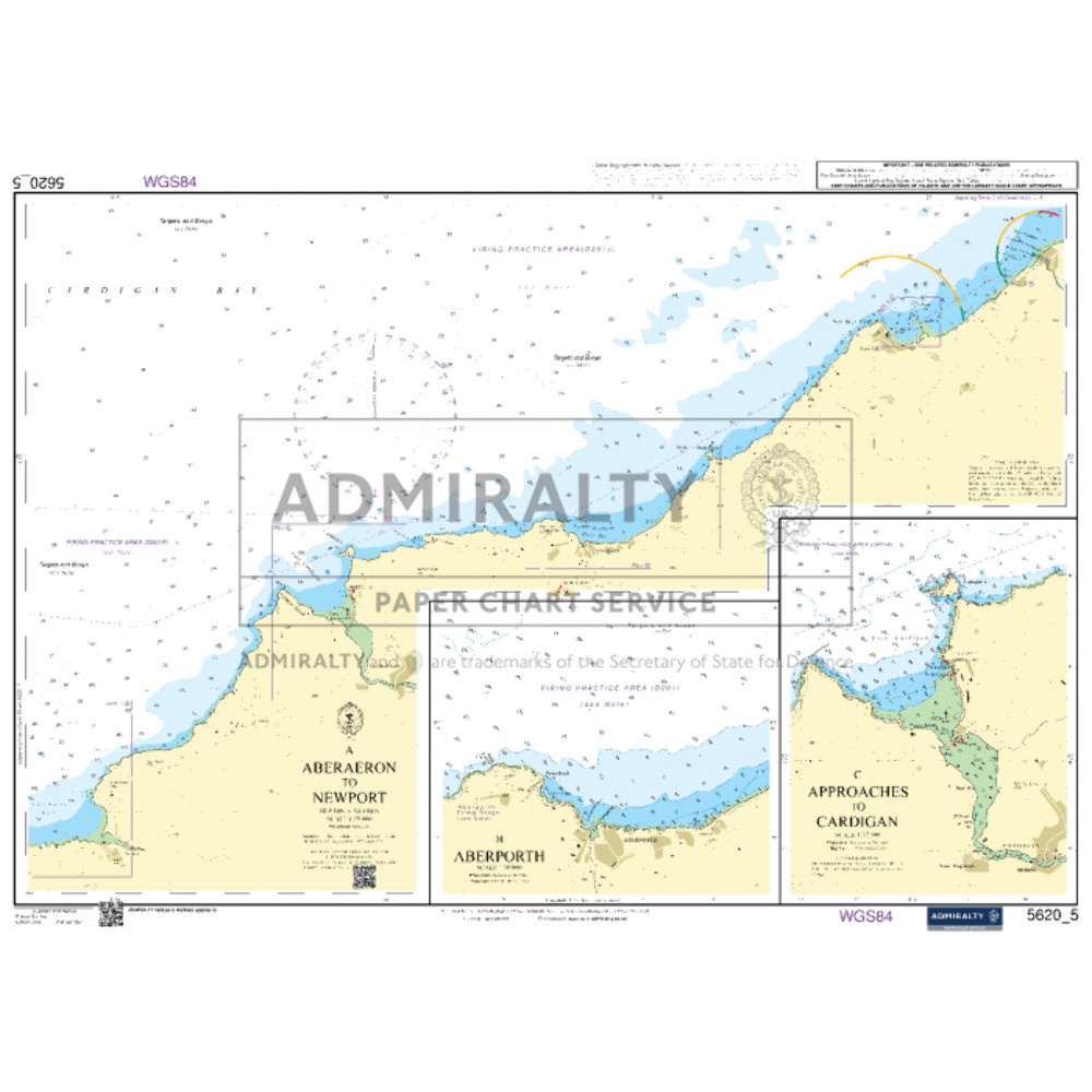 Admiralty Small Craft Chart 5620_5: Aberaeron to Newport