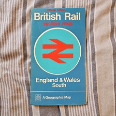 1977 British Rail England & Wales South Railway System Map – Geographia Ltd