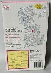 Ordnance Survey Landranger Map – Blackburn & Burnley – Sheet 103 – 1994