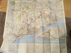Military training cinque ports map. national grid dover, folkestone,hythe,lydd
