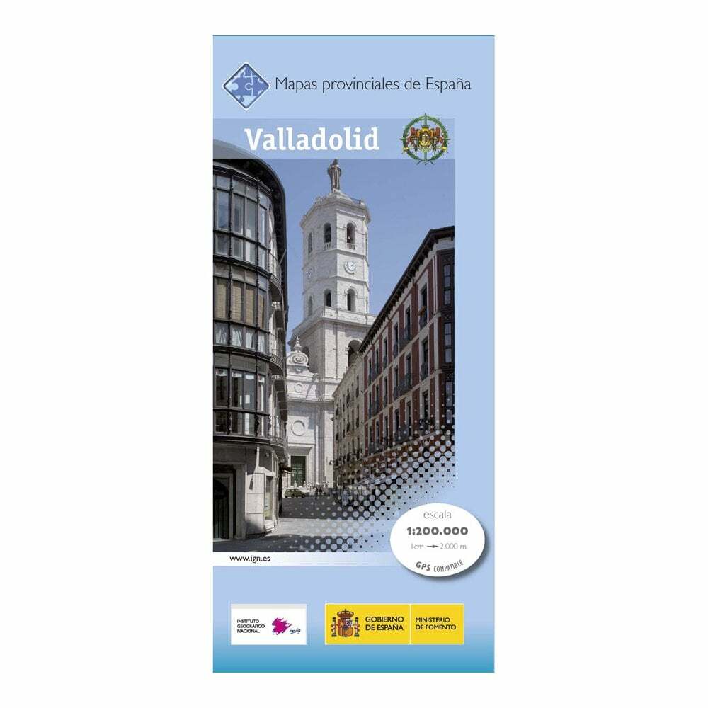 Spain Provincial Map: Valladolid driving topographic 1:200K