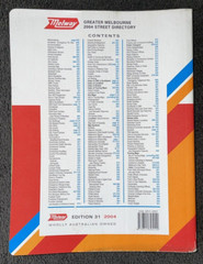 MELWAY – GREATER MELBOURNE STREET DIRECTORY – 31st EDITION – 2004