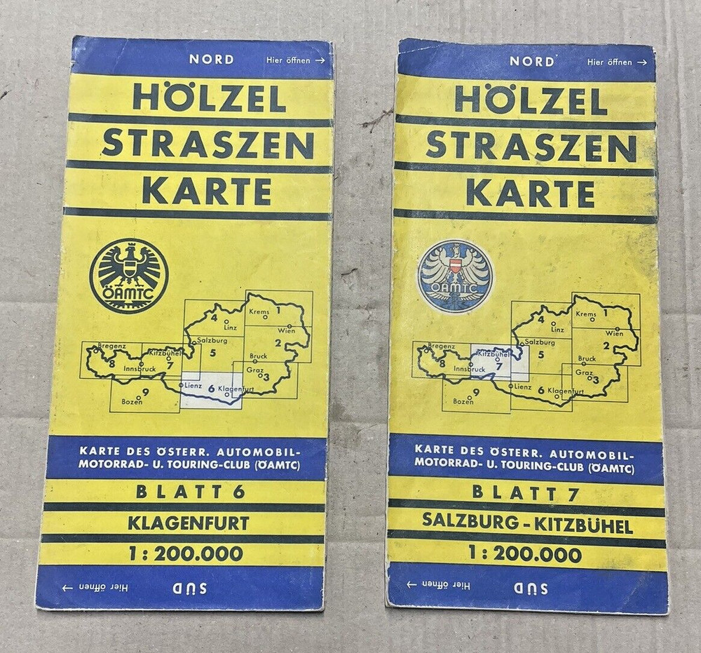 Original old 2x Norwegian Maps, see pictures