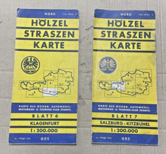 Original old 2x Norwegian Maps, see pictures
