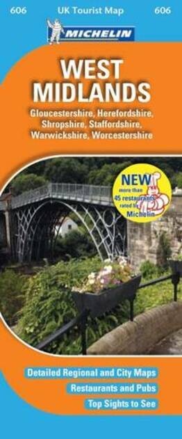 2009 Michelin Wipe-clean Tourist Map No. 606 West Midlands