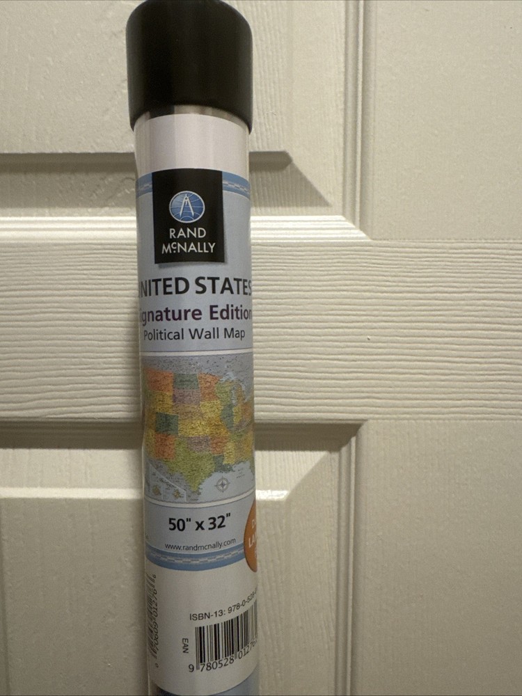 RAND MCNALLY SIGNATURE UNITED STATES WALL MAP – LAMINATED **BRAND NEW**