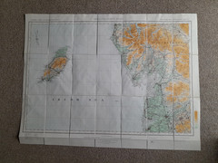 ORDNANCE SURVEY 1/4 INCH DISSECTED CLOTH MAPS COMPLETE SET OF 12 IN LEATHER CASE