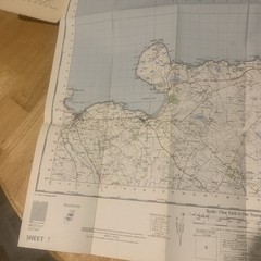 Ordnance Survey One Inch Map 7 Seventh Series Pentland Firth 1959 OS