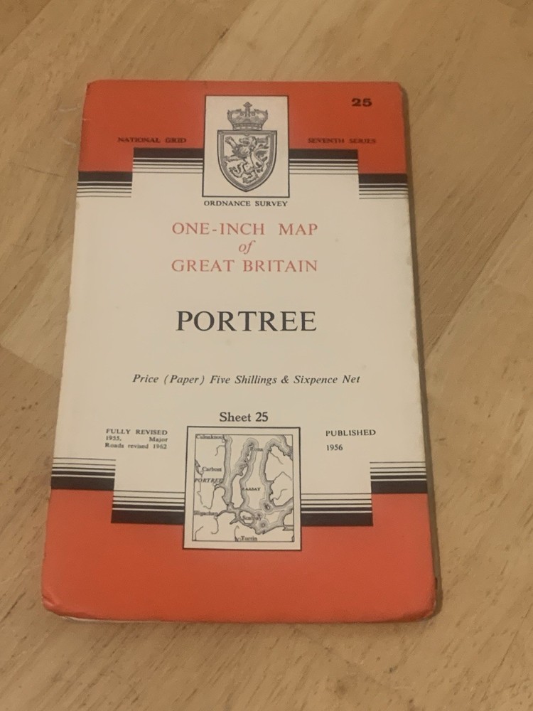 Ordnance Survey One Inch Map 25 Seventh Series Portree 1956