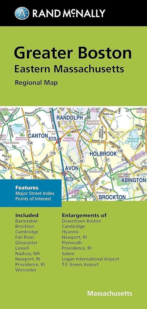 Rand McNally Folded Map: Greater Boston Eastern Massachusetts Regional Map by Ra