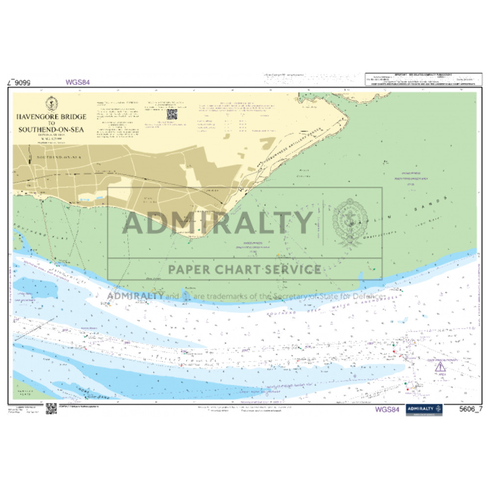 Admiralty Small Craft Chart 5606_7: Havengore Bridge to Southend-on-Sea
