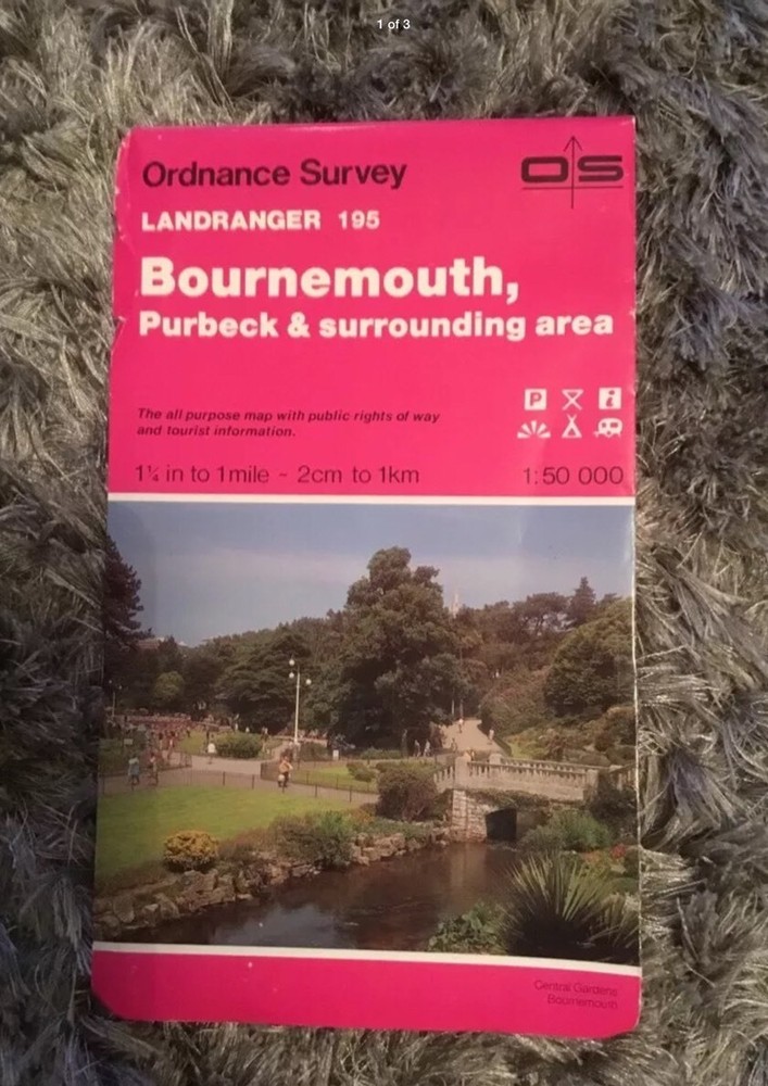 1984 Landranger Series Ordnance Survey Bournemouth, Purbeck And Surrounding Area