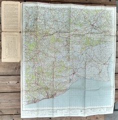 Ordnance Survey One-Inch Map 184 HASTINGS New Popular 6th Edition 1940 Paper