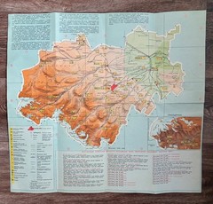 Vintage 1986 USSR Tourist Map Kabardino Balkaria Elbrus Caucasus