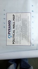 Large Political World wall map 1:31,000,000 Pyramid Int 3.15 x 2.32 metres 2012