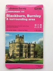 Ordnance Survey Landranger Map No 103 Blackburn, Burnley Area