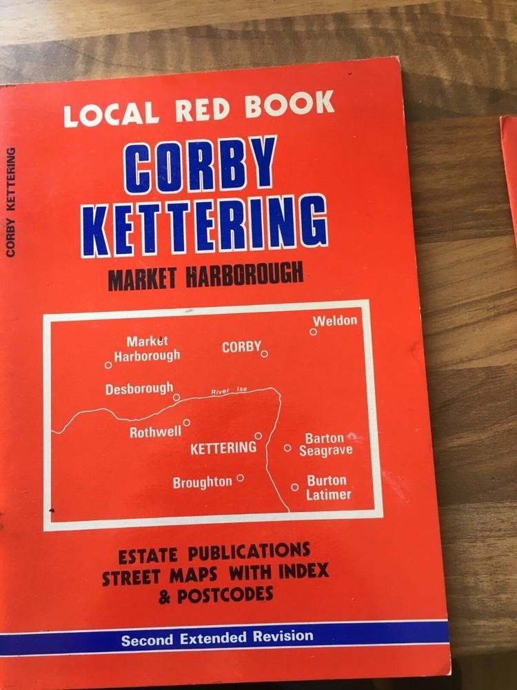 CORBY KETTERING map book approx 1990s local red book