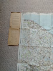 OS National Grid 7th series sheet 126 Norwich linen-backed 1954