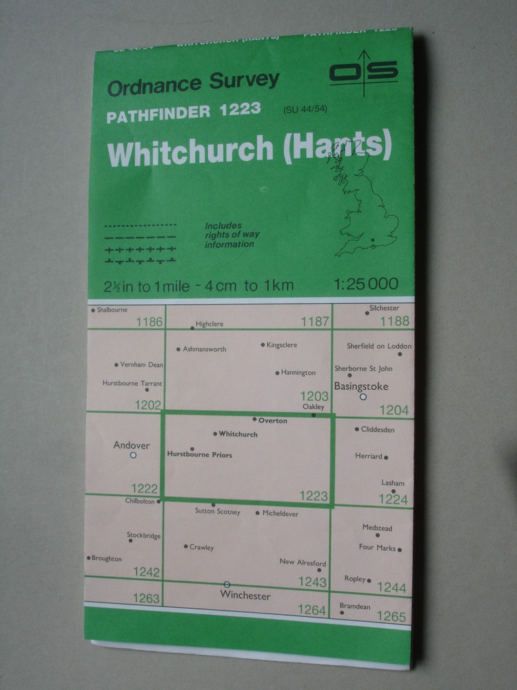 1988 WHITCHURCH (Hants) OS 1:25000 Pathfinder Map 1223 Vintage Hampshire