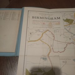 Geographia New Large Scale Plan Of Birmingham & Index To Streets. Map On Cloth