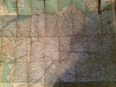 Bacon’s Motoring & Cycling Map Of North Wales. Antique Map.