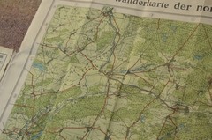 Antique Vintage German tourist map Berlin Silva