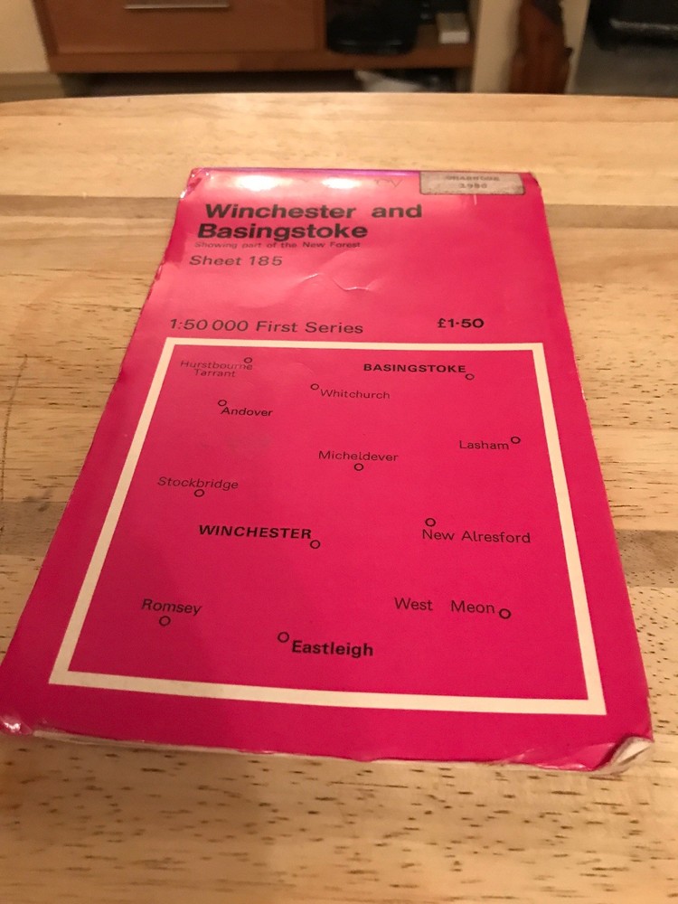 winchester and basingstoke ordnance survey sheet 185 dated 1979