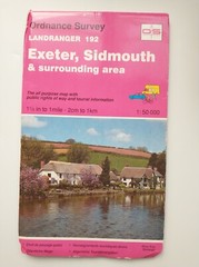 OS 1:50,000 Landranger Sheet 192 Exeter, Sidmouth & surrounding area, 1992