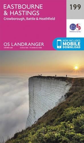 Eastbourne & Hastings, Battle & Heathfield (Map) OS Landranger Map