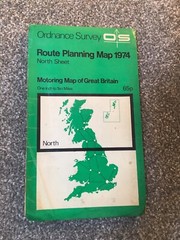 Vintage Ordnance Survey Route Planning Map 1974 North Sheet