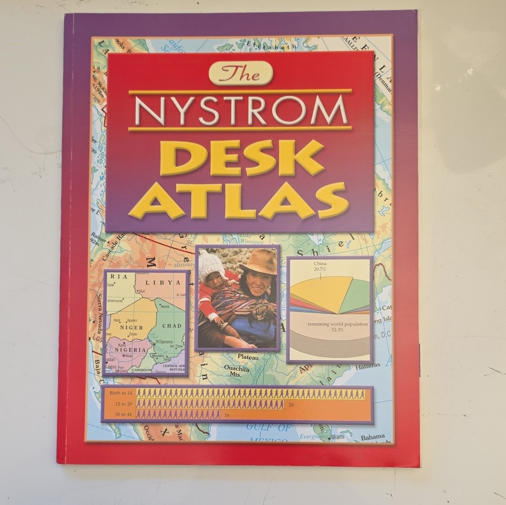 Nystrom The Nystrom Desk Atlas World Atlas Ann M. Martin 2005 PB Like New