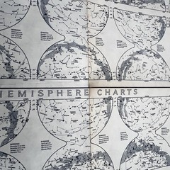 Vintage 1970 The Heavens National Geographic Poster Star Chart Map, 23” x 35”