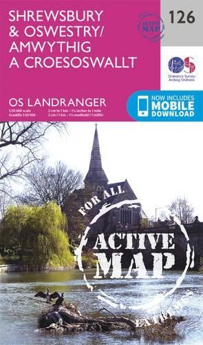 Shrewsbury & Oswestry (Map) OS Landranger Active Map