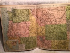 New Geographia Atlas of the United States 1943 With 32 Pgs. of Colored Maps WWII