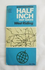 Map Bartholomew X4 Half Inch Map Series Teesdale / Kent / West Riding /York moor